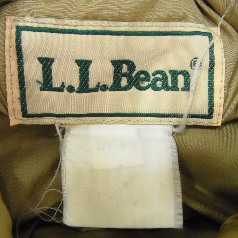 L.L.Bean エルエルビーン VINTAGE ヴィンテージ 90s ダウン ベスト カーキ系 ベージュ系【中古】