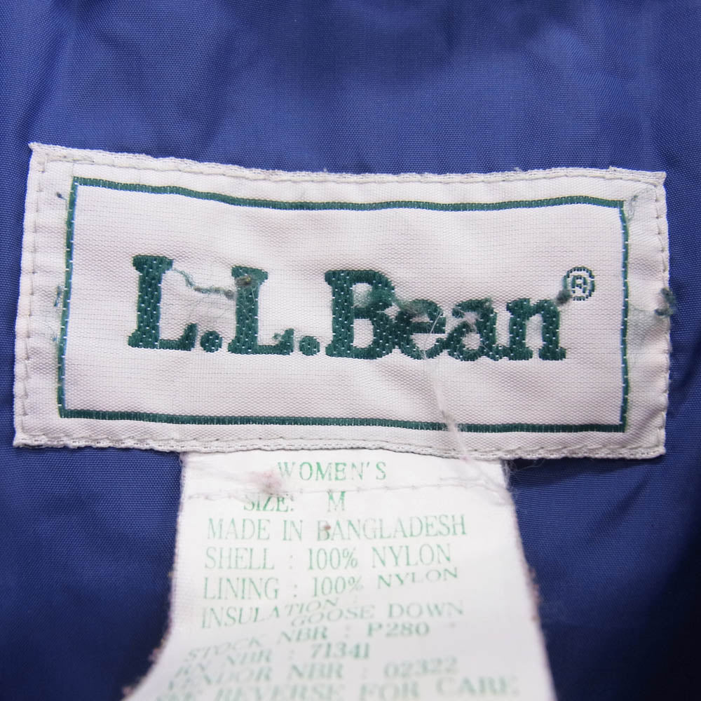 L.L.Bean エルエルビーン VINTAGE ヴィンテージ 90s ダウン ジャケット 赤系 レッド系 M【中古】