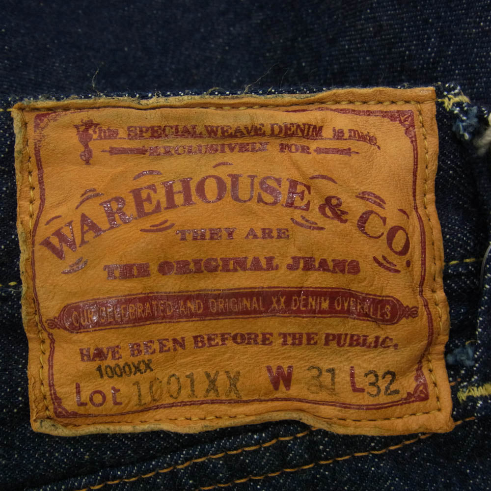 WAREHOUSE ウエアハウス 1001XX 47年モデル デニムパンツ ジーンズ インディゴブルー系 31【極上美品】【中古】