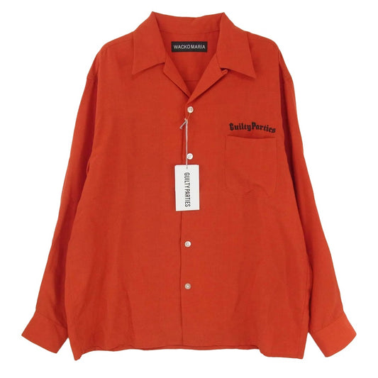 WACKO MARIA ワコマリア 25SS-WMS-OC10 50'S SHIRT L/S TYPE-3 オープン カラー 長袖 シャツ レッド系 M【中古】