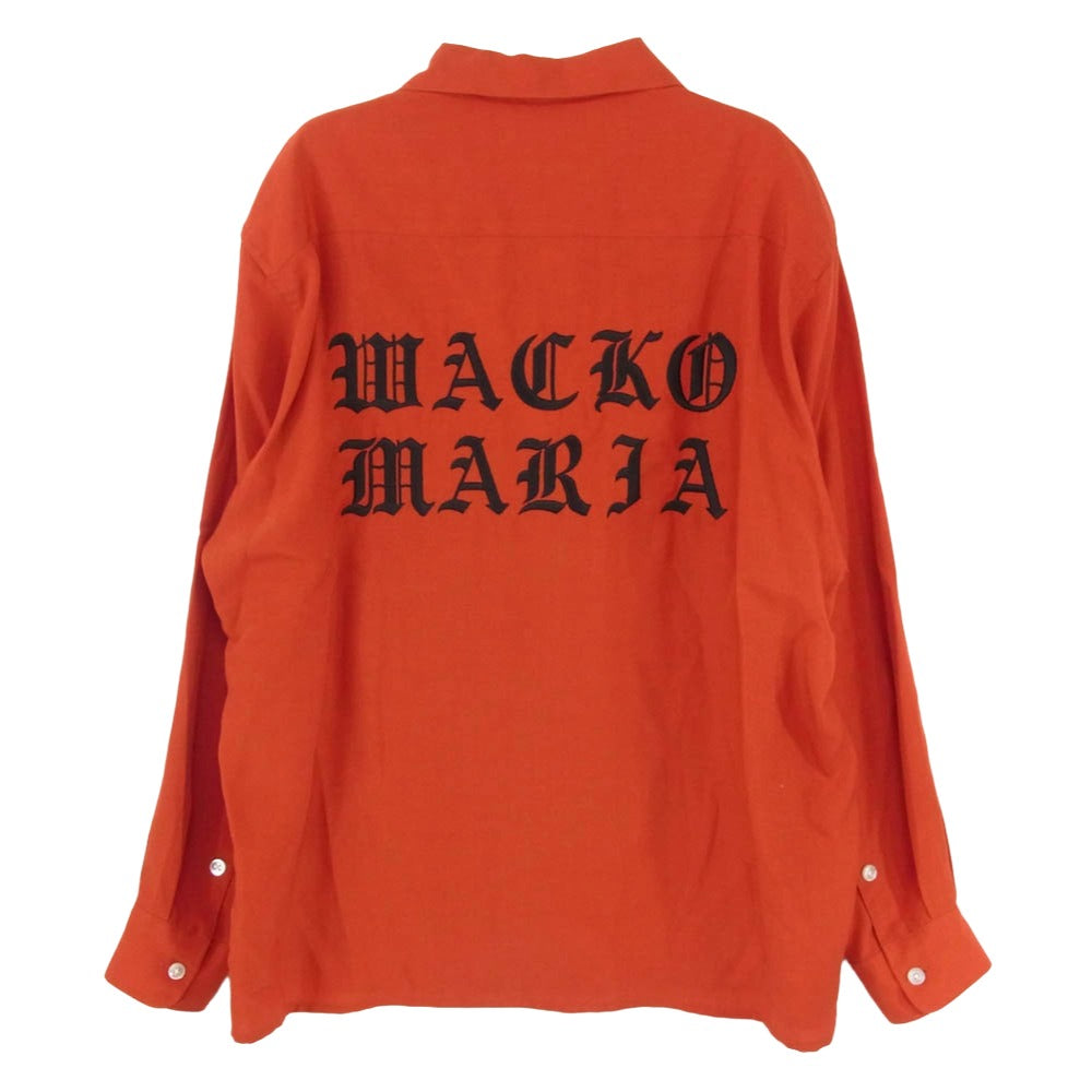 WACKO MARIA ワコマリア 25SS-WMS-OC10 50'S SHIRT L/S TYPE-3 オープン カラー 長袖 シャツ レッド系 M【中古】