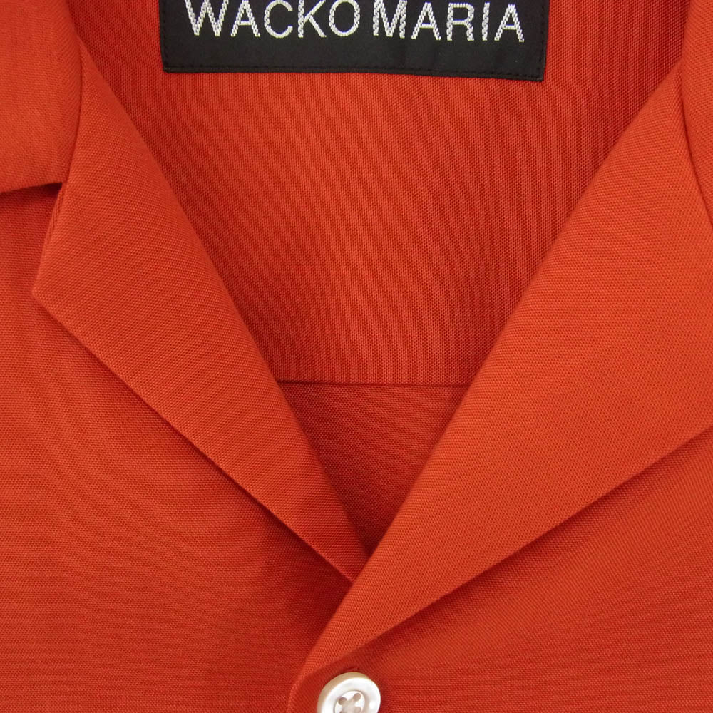 WACKO MARIA ワコマリア 25SS-WMS-OC10 50'S SHIRT L/S TYPE-3 オープン カラー 長袖 シャツ レッド系 M【中古】