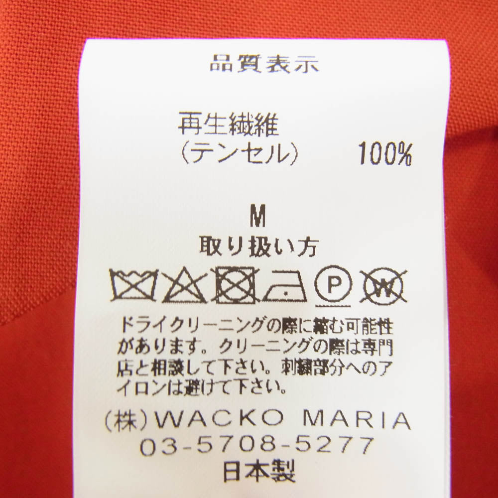 WACKO MARIA ワコマリア 25SS-WMS-OC10 50'S SHIRT L/S TYPE-3 オープン カラー 長袖 シャツ レッド系 M【中古】