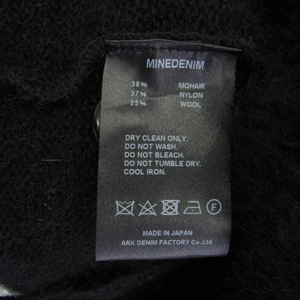 MINEDENIM マインデニム 2311-6001-99-032 Shaggy Mohair Knit Cardigan モヘア ニット カーディガン ブラック系 3【中古】