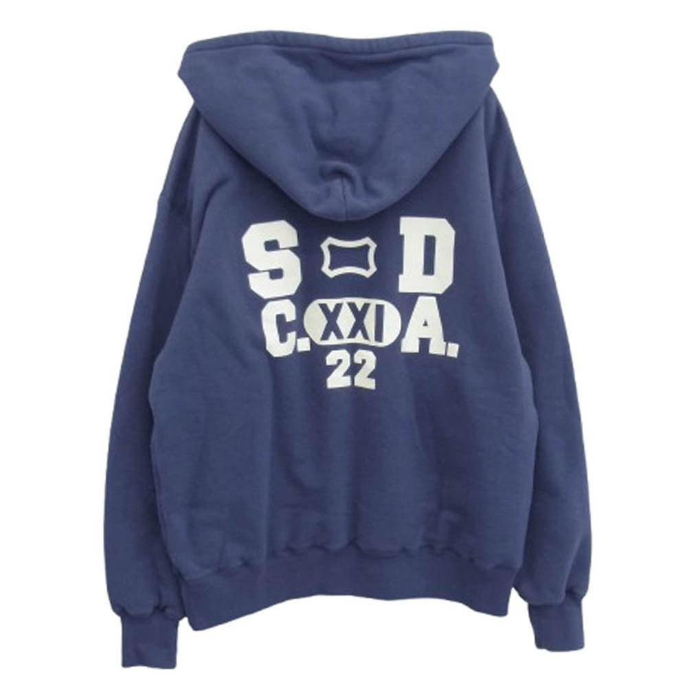 STANDARD CALIFORNIA スタンダードカリフォルニア SD Logo After Hood Sweat ロゴ アフター フード スウェット　後付け パーカー パープル系 XL【中古】