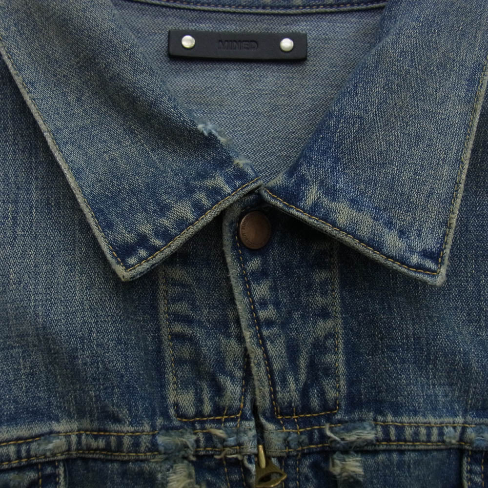 MINEDENIM マインデニム 24SS 2409-8005-86-032 E.BF-ZP GJKT USS ヴィンテージ加工 Gジャン デニム ジャケット インディゴブルー系 3【中古】