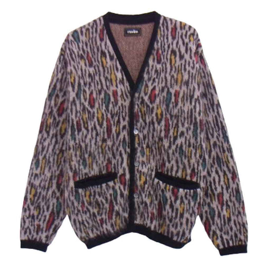 エクソダス 23AW-EX-KN-01 レオパード モヘア カーディガン マルチカラー系 L【中古】