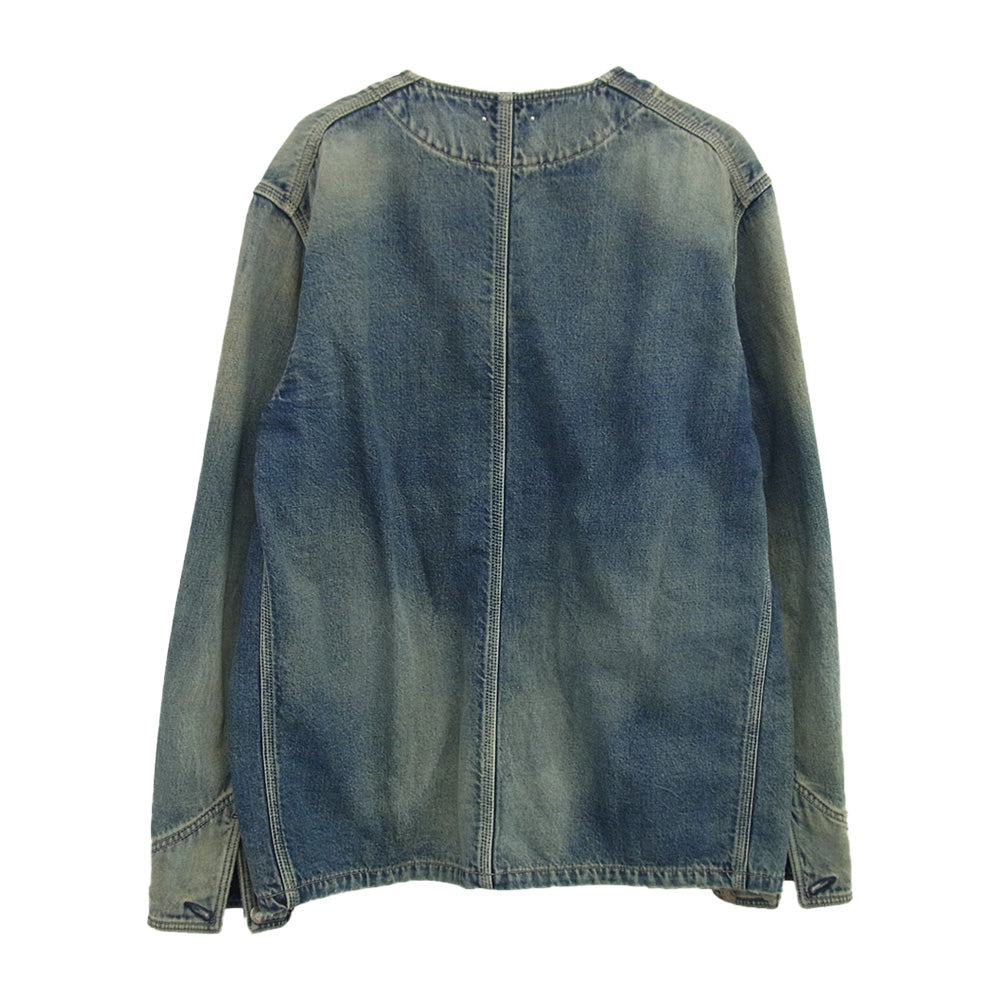 MINEDENIM マインデニム 2310-90003-85-032 Blanket Lining Nocollar Coverall ノーカラー カバーオール デニム ジャケット インディゴブルー系 3【中古】