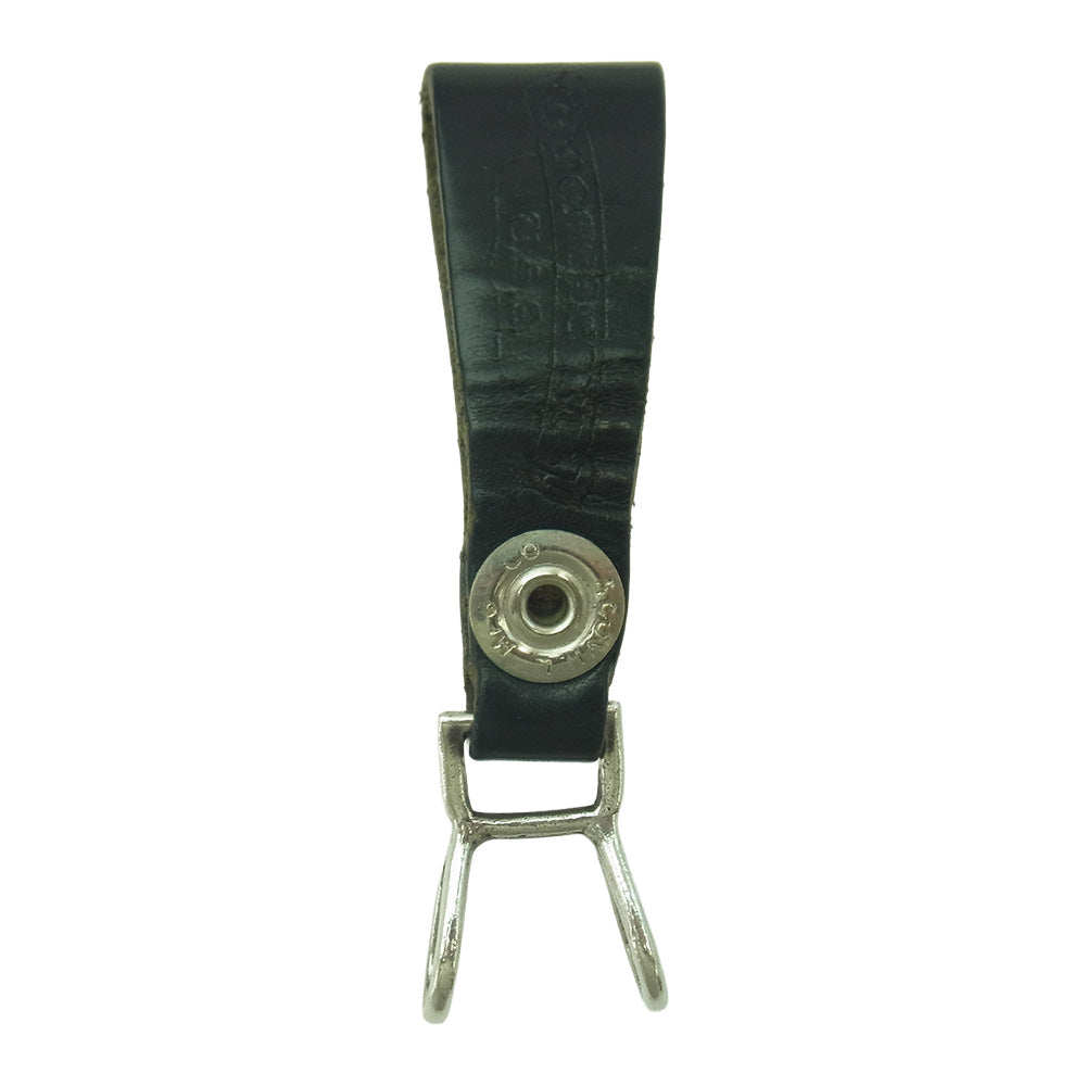 CHROME HEARTS クロムハーツ（原本無） BELT LOOP クロスボールボタン レザー ベルトループ ブラック系【中古】