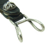CHROME HEARTS クロムハーツ（原本無） BELT LOOP クロスボールボタン レザー ベルトループ ブラック系【中古】