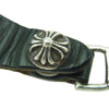 CHROME HEARTS クロムハーツ（原本無） BELT LOOP クロスボールボタン レザー ベルトループ ブラック系【中古】