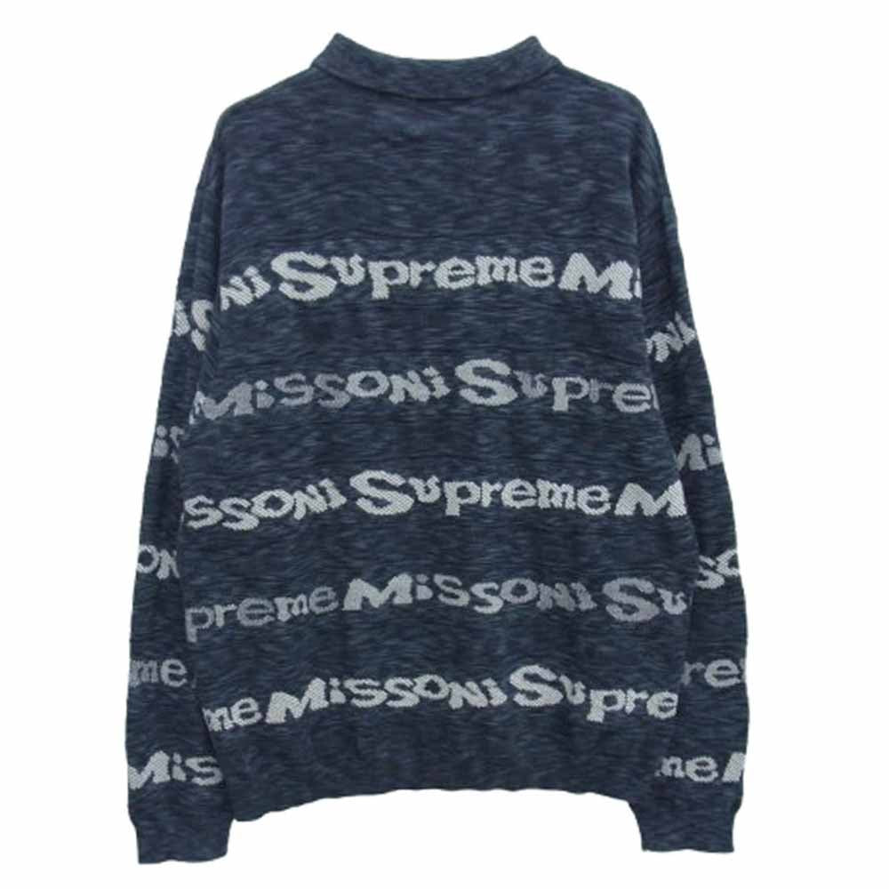 Supreme シュプリーム 21AW Missoni Zip L/S Polo ミッソーニ ジップ 長袖 ポロシャツ ブラック系 L【美品】【中古】