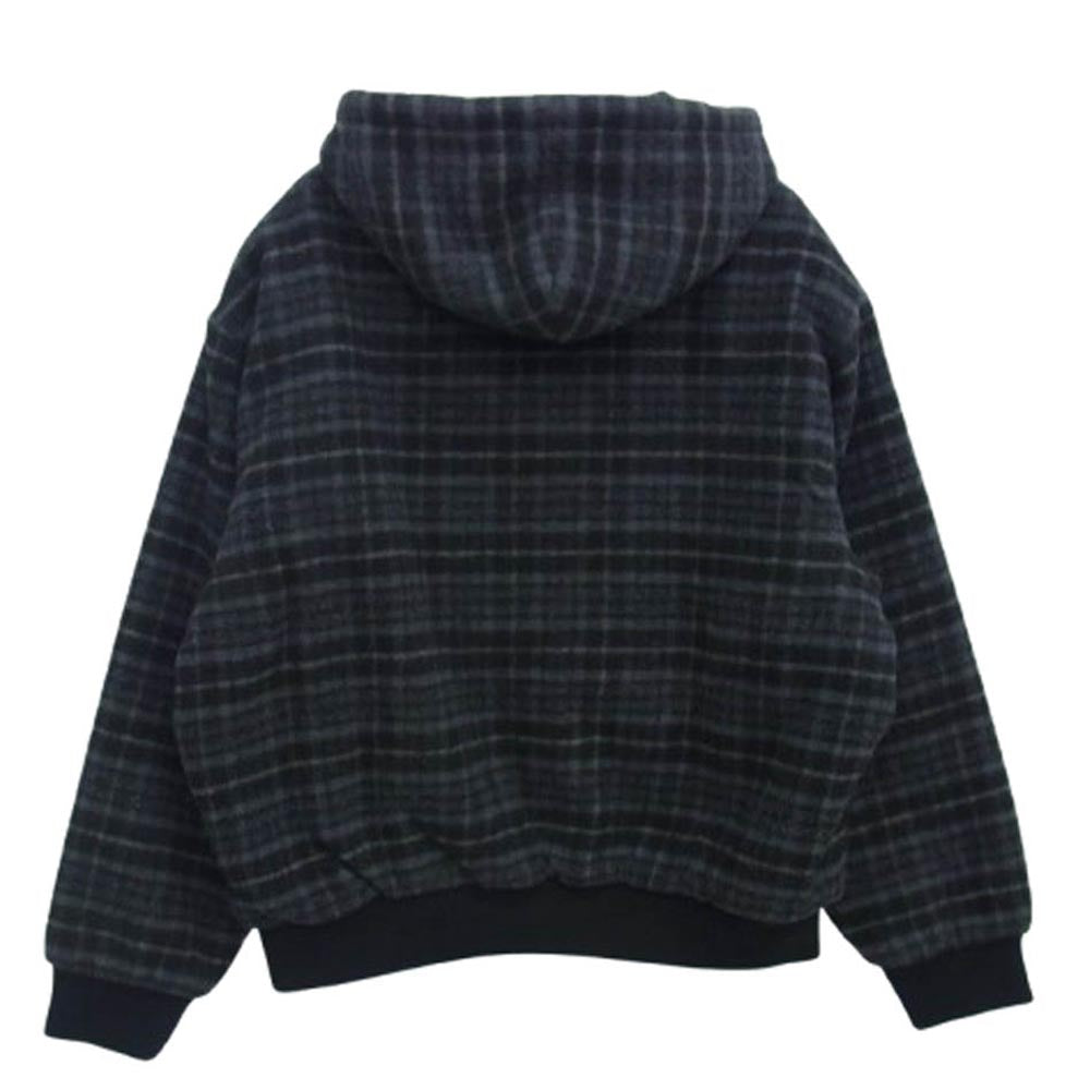 Supreme シュプリーム 23AW Plaid Wool Hooded Work Jacket プラッド ウール フーディー ワーク ジャケット グレー系 L【美品】【中古】