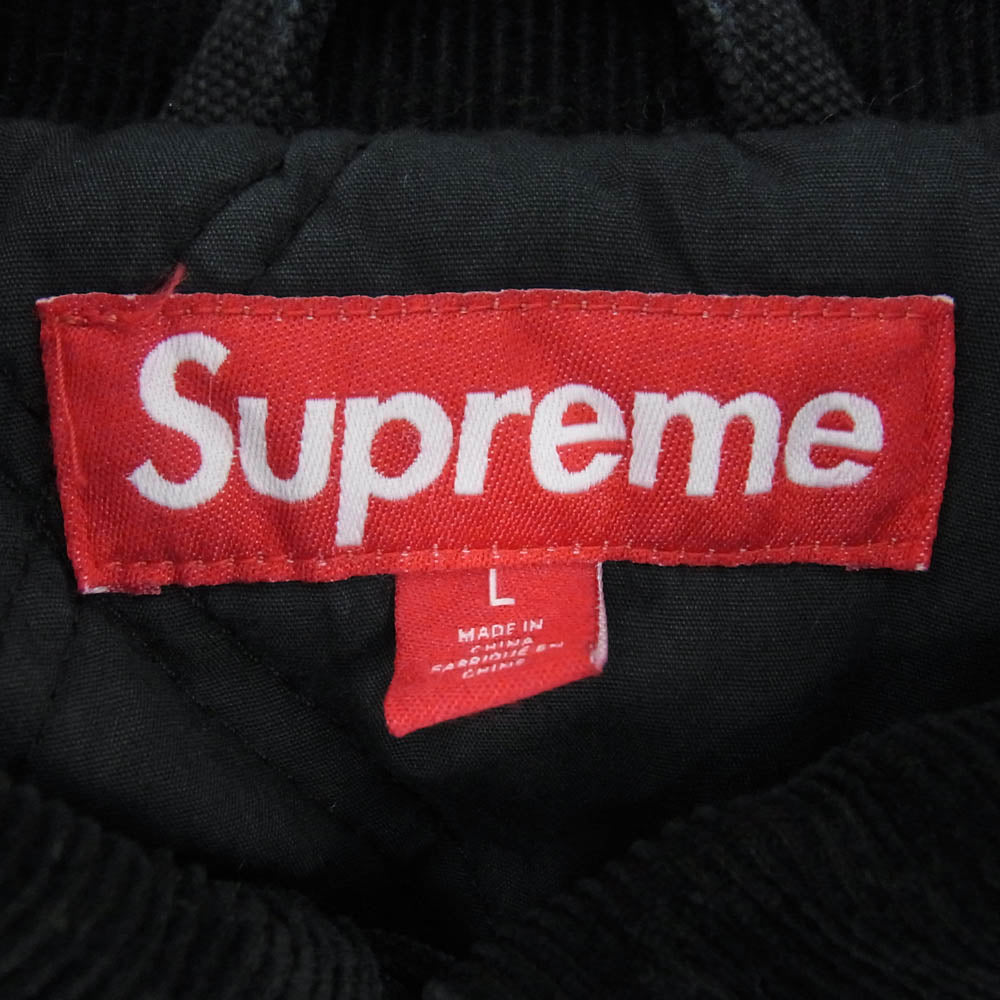 Supreme シュプリーム 25SS OLD ENGLISH CANVAS WORK JACKET オールド イングリッシュ キャンバス ワークジャケット ブラック系 L【美品】【中古】