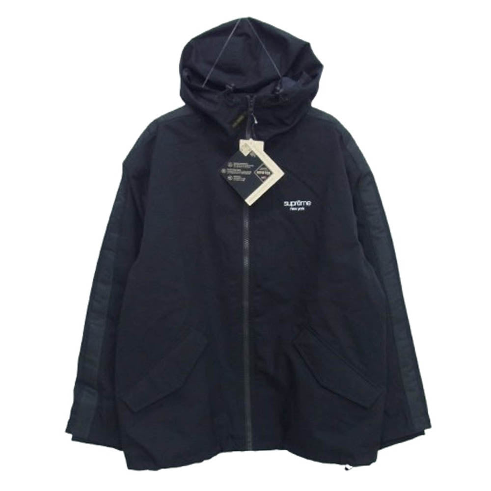 Supreme シュプリーム 25SS GORE-TEX Stripe Hooded Jacket ゴアテックス ストライプ フーデッド ジャケット ブラック系 L【極上美品】【中古】