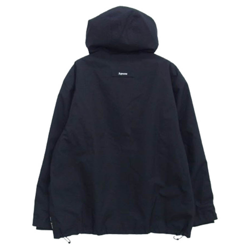Supreme シュプリーム 25SS GORE-TEX Stripe Hooded Jacket ゴアテックス ストライプ フーデッド ジャケット ブラック系 L【極上美品】【中古】