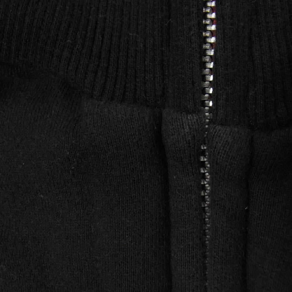 SKULL FLIGHT スカルフライト 00s ROCK IS LIFE Riders Zip Sweat サイドレースアップ ライダース ジップ スウェット ブラック系 S【中古】