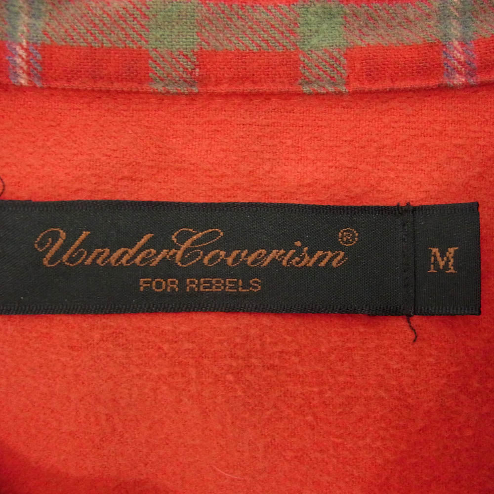 UNDERCOVER アンダーカバー M290 UNDERCOVER ISM DAVF期 ウェスタン チェック 長袖 シャツ レッド系 M【中古】