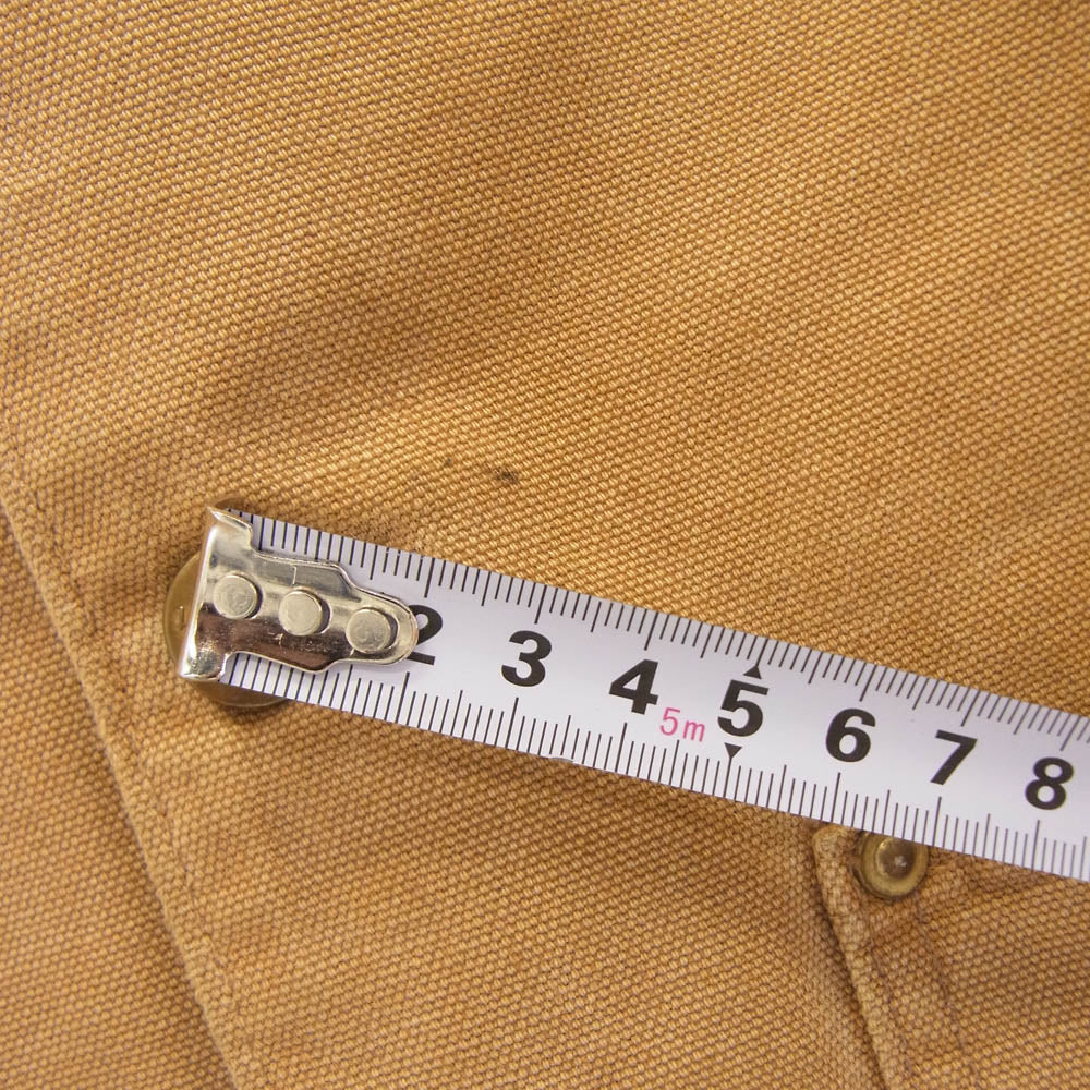 Carhartt カーハート 90s USA製 襟コーデュロイ ダック生地 裏地ブランケット ライナー付 ミシガン チョアコート カバーオール ワークジャケット ブラウン系 サイズ表記無【中古】