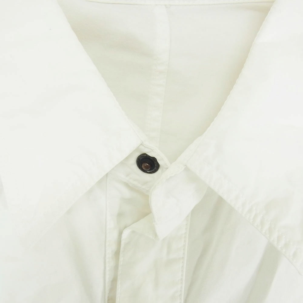 ARMANI COLLEZIONI アルマーニコレッツォーニ 比翼 スナップ ボタン 長袖 シャツ ホワイト系 52【中古】