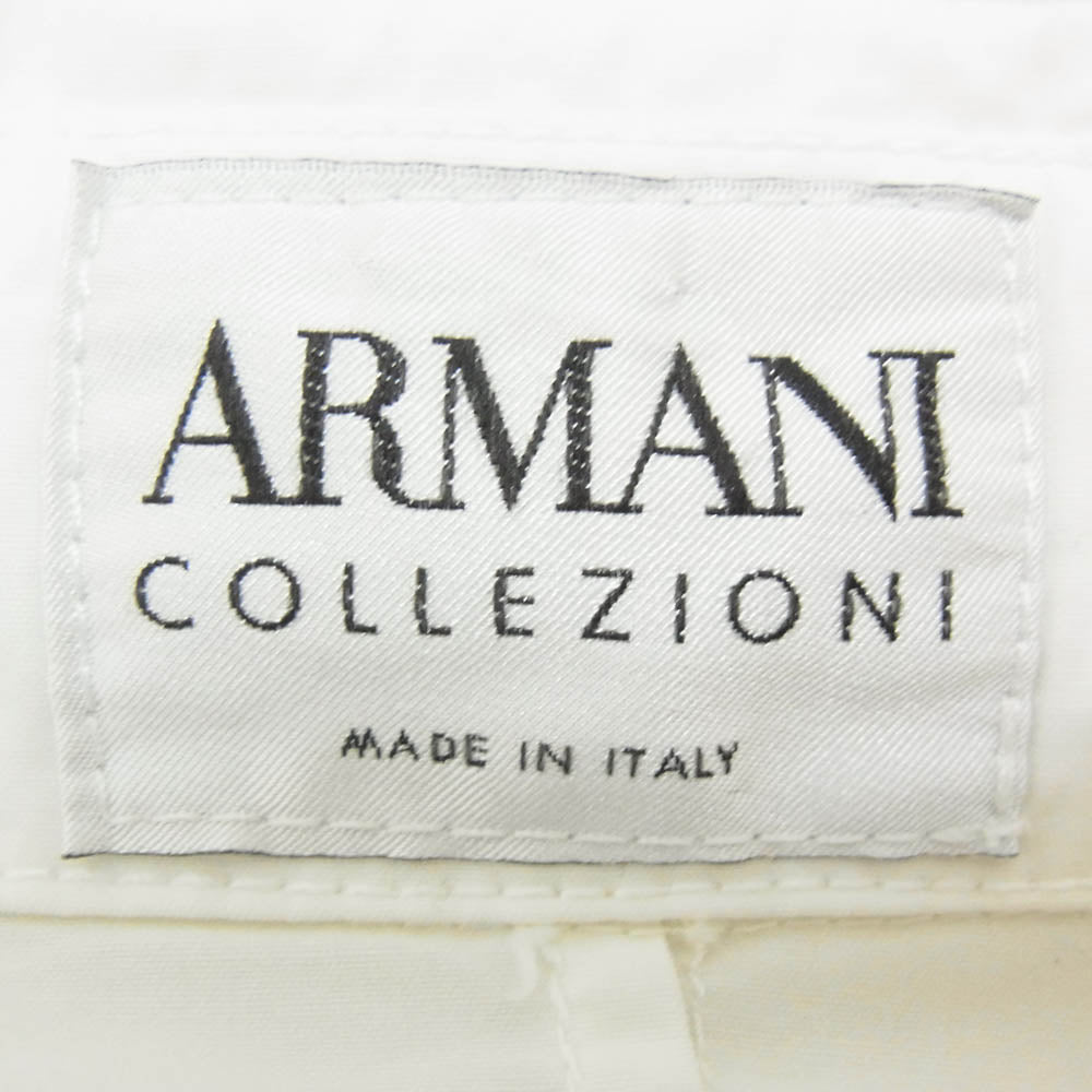 ARMANI COLLEZIONI アルマーニコレッツォーニ 比翼 スナップ ボタン 長袖 シャツ ホワイト系 52【中古】