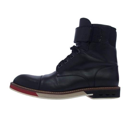 LOUIS VUITTON ルイ・ヴィトン レザー ショート ロゴ ブーツ ブラック系 8.5【中古】