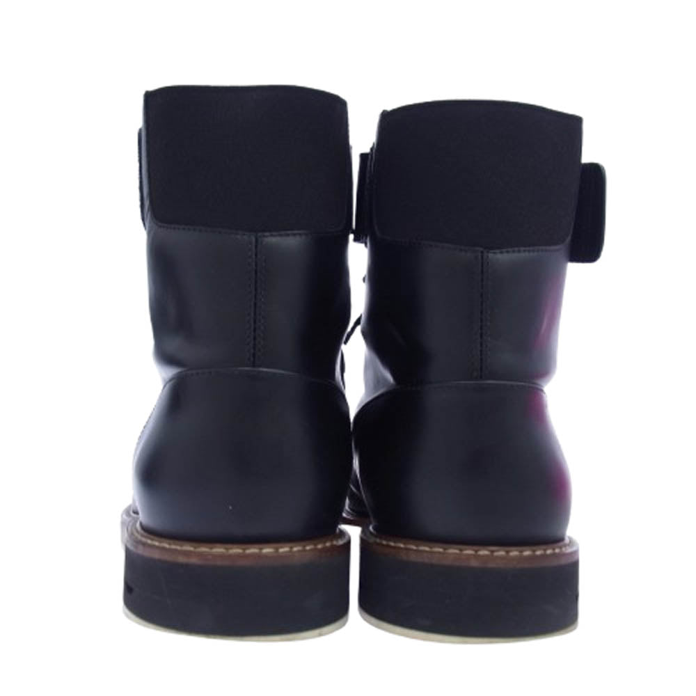LOUIS VUITTON ルイ・ヴィトン レザー ショート ロゴ ブーツ ブラック系 8.5【中古】