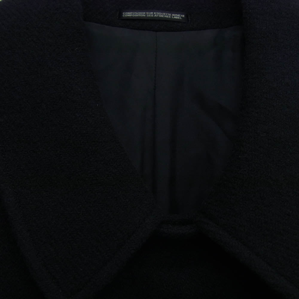 Yohji Yamamoto POUR HOMME ヨウジヤマモトプールオム 21AW HX-C11-119 ダブルブレスト ベルテッド ウール ロング コート ブラック系 3【美品】【中古】