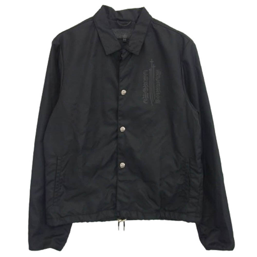 CHROME HEARTS クロムハーツ（原本無） RIGGINS FBRC クロス プリント コーチジャケット ブラック系 L【中古】