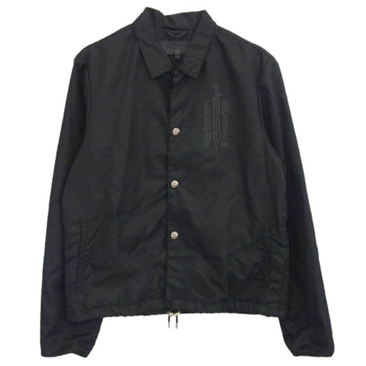 CHROME HEARTS クロムハーツ（原本無） RIGGINS FBRC クロス プリント コーチジャケット ブラック系 L【中古】