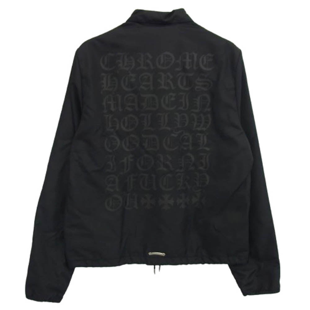 CHROME HEARTS クロムハーツ（原本無） RIGGINS FBRC クロス プリント コーチジャケット ブラック系 L【中古】