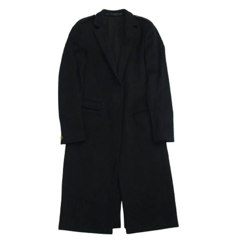 ALLSAINTS オールセインツ 比翼 エポレット付き ウール チェスター ロング コート ネイビー系 155/76A【中古】