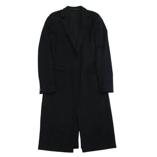 ALLSAINTS オールセインツ 比翼 エポレット付き ウール チェスター ロング コート ネイビー系 155/76A【中古】