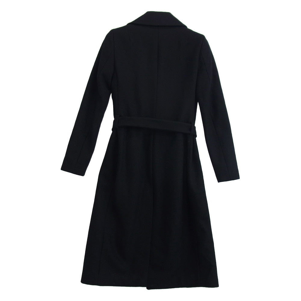 ALLSAINTS オールセインツ ボタンレス ウール ベルテッド ロング コート ブラック系 160/76A【中古】