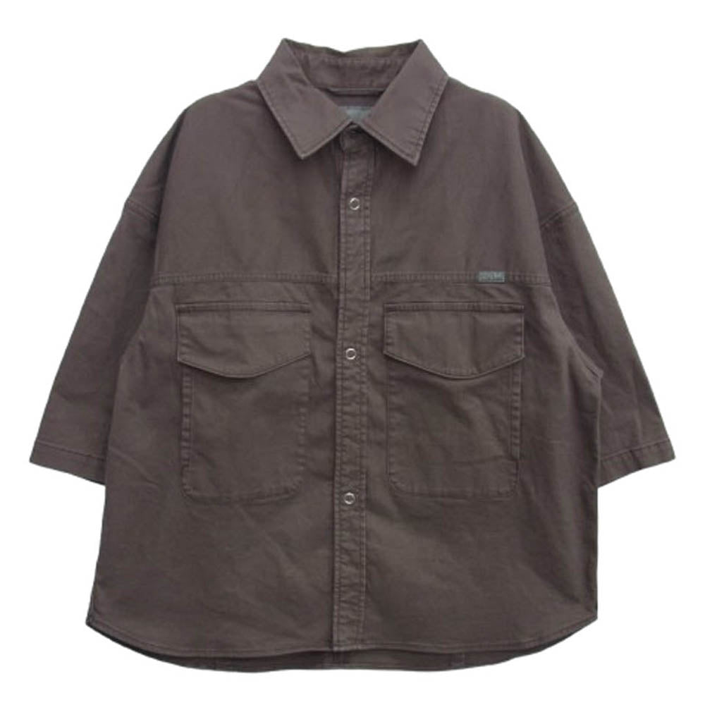 PUBLIC TOKYO BASIC カラー ハーフ SH 半袖 シャツ ブラウン系 2【中古】