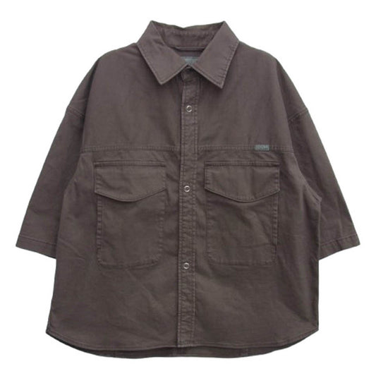 PUBLIC TOKYO BASIC カラー ハーフ SH 半袖 シャツ ブラウン系 2【中古】