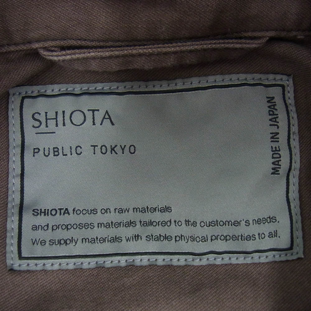 PUBLIC TOKYO BASIC カラー ハーフ SH 半袖 シャツ ブラウン系 2【中古】