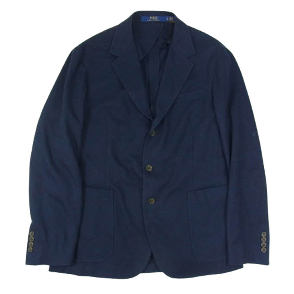 POLO RALPH LAUREN ポロ・ラルフローレン MODERN FIT 裏無し 3ボタン アンコン ジャケット ネイビー系 180/100A【中古】