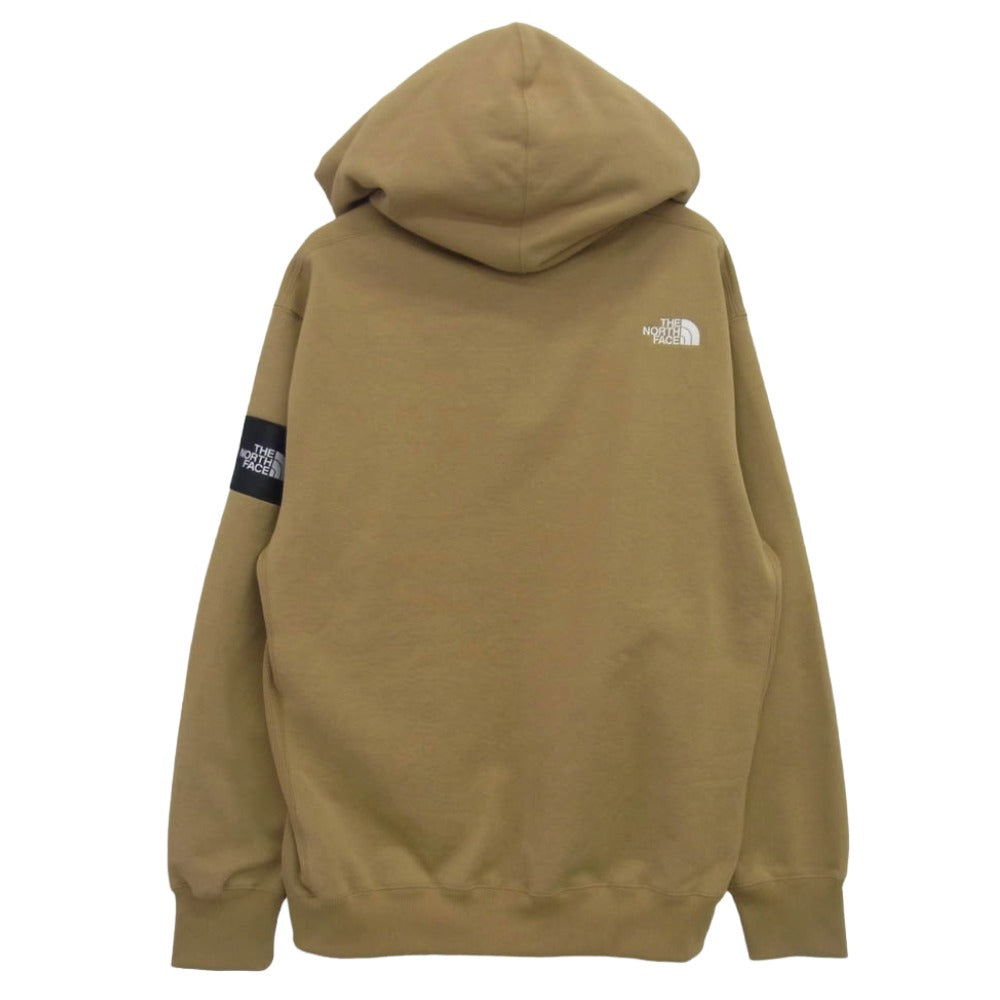 THE NORTH FACE ノースフェイス NT62338 Square Logo Hoodie スクエアロゴフーディ パーカー ベージュ系 XXL【中古】