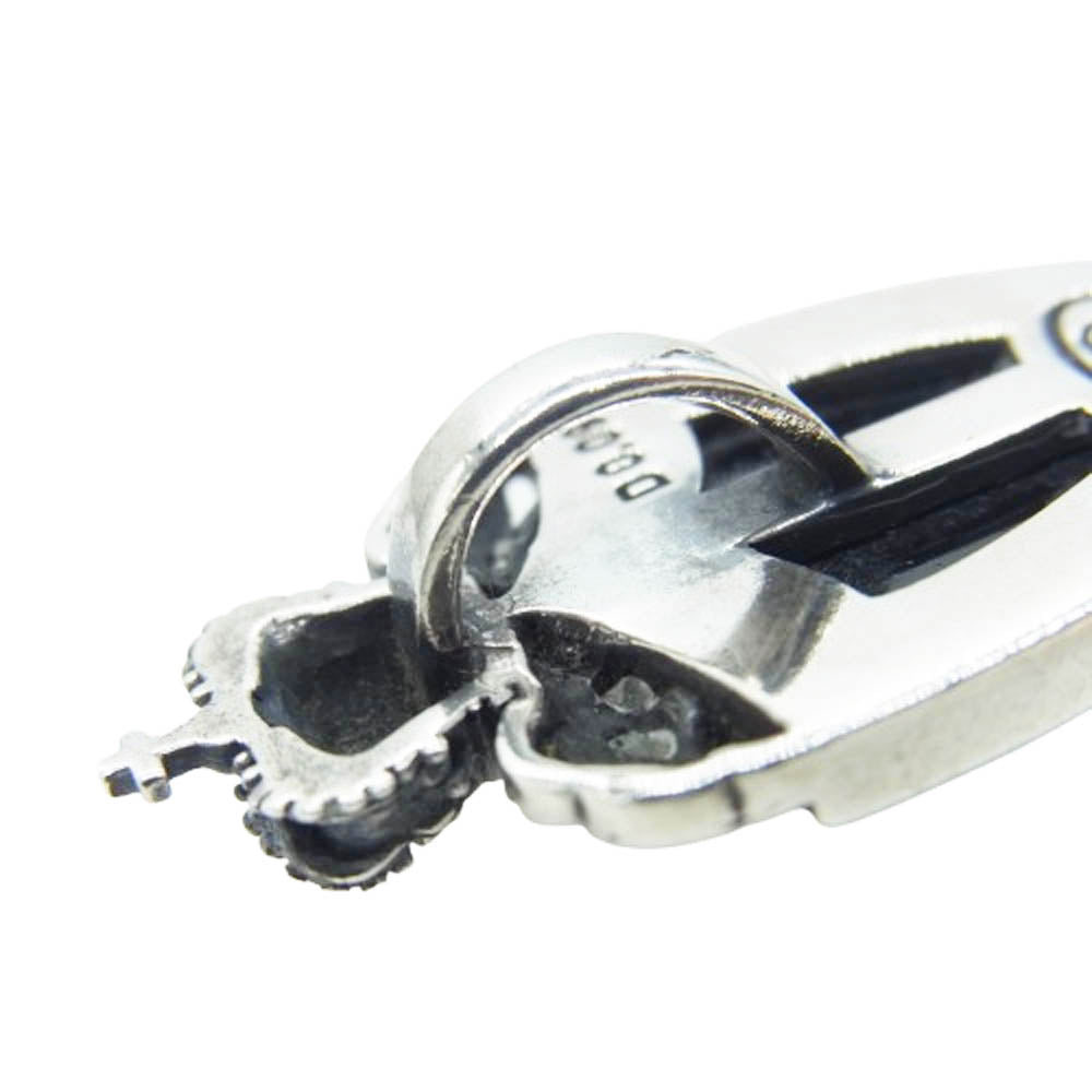 Justin Davis ジャスティンデイビス SPJ117 CROWN SHIELD クラウン シールド オニキス ペンダントトップ シルバー系 表示なし【中古】