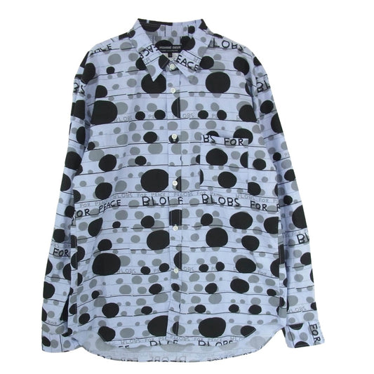 COMME des GARCONS HOMME DEUX コムデギャルソンオムドゥ AD2021 DH-B032 David Shrigley デヴィッド・シュリグリー 総柄 シャツ パープル系 L【中古】