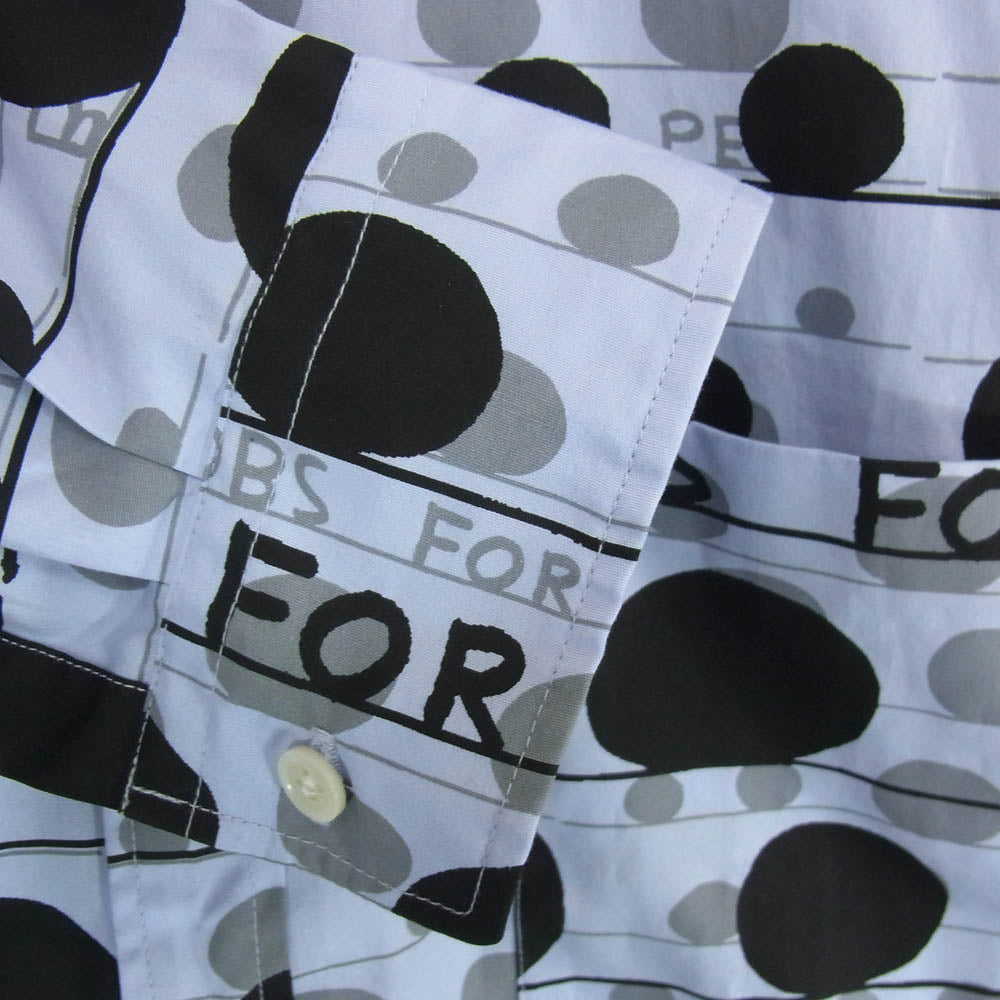 COMME des GARCONS HOMME DEUX コムデギャルソンオムドゥ AD2021 DH-B032 David Shrigley デヴィッド・シュリグリー 総柄 シャツ パープル系 L【中古】