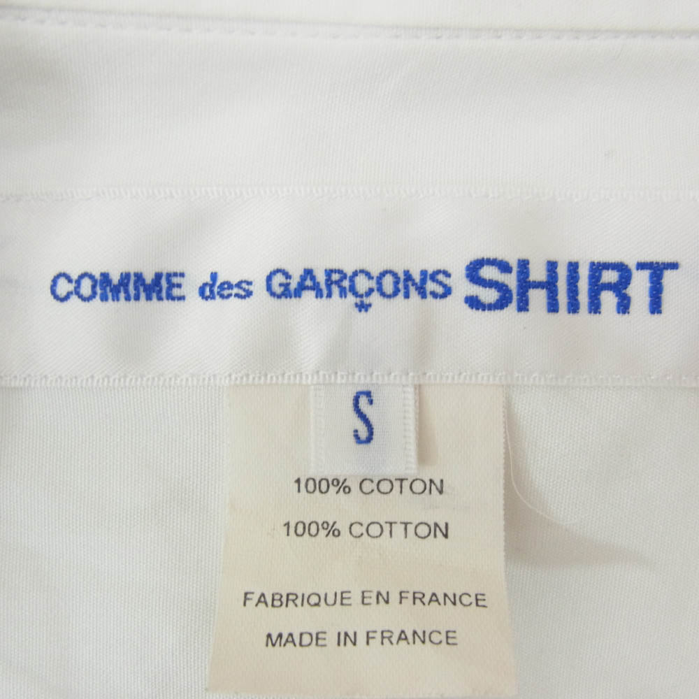 COMME des GARCONS コムデギャルソン S26027 COMME des GARCONS SHIRT パッチワーク シャツ ホワイト系 S【中古】