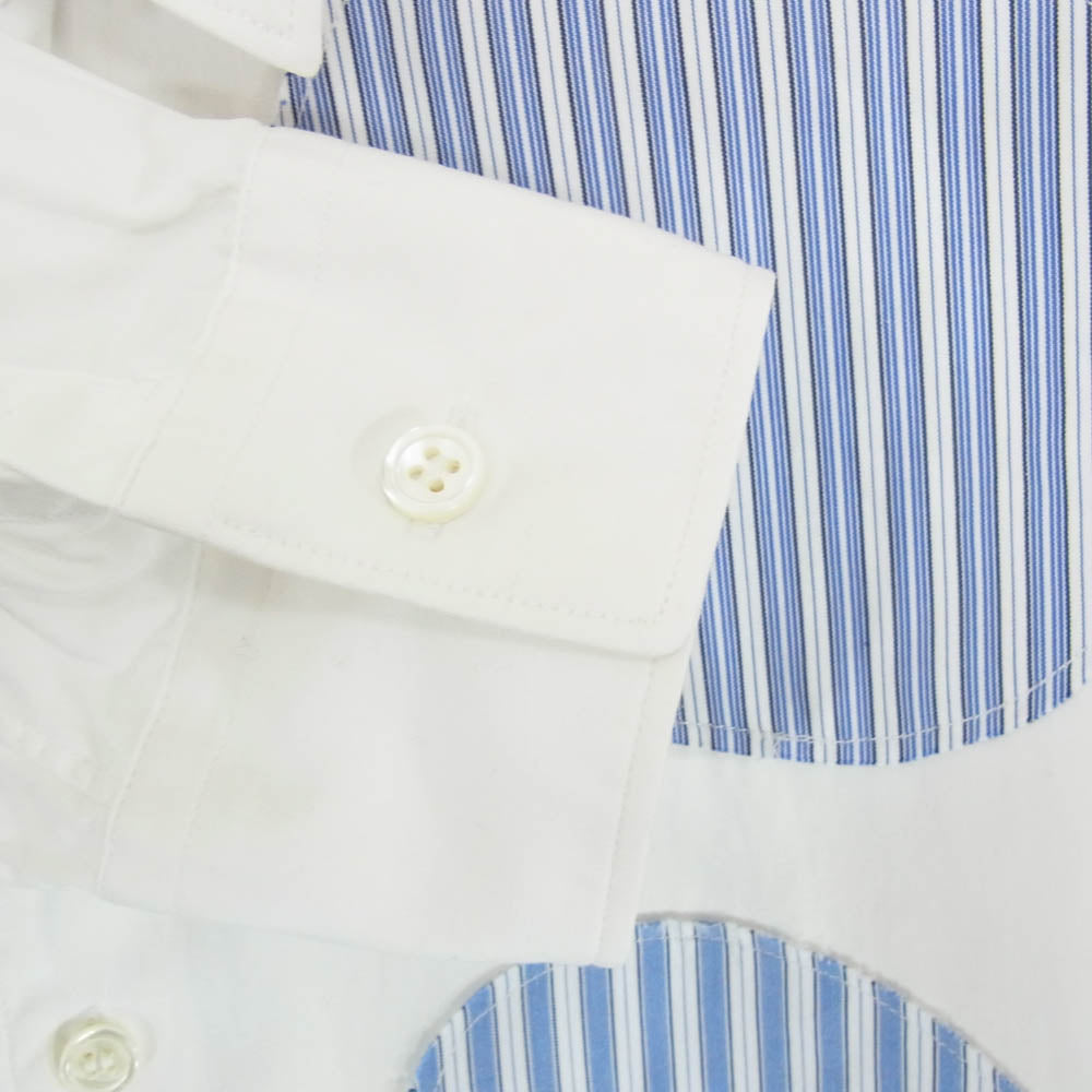 COMME des GARCONS コムデギャルソン S26027 COMME des GARCONS SHIRT パッチワーク シャツ ホワイト系 S【中古】