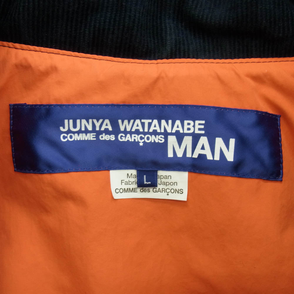 JUNYA WATANABE COMME des GARCONS MAN ジュンヤワタナベコムデギャルソンマン AD2018 WB-J013 リフレクター フーデットジャケット マウンテンジャケット ブラック系 ブルー系 L【中古】