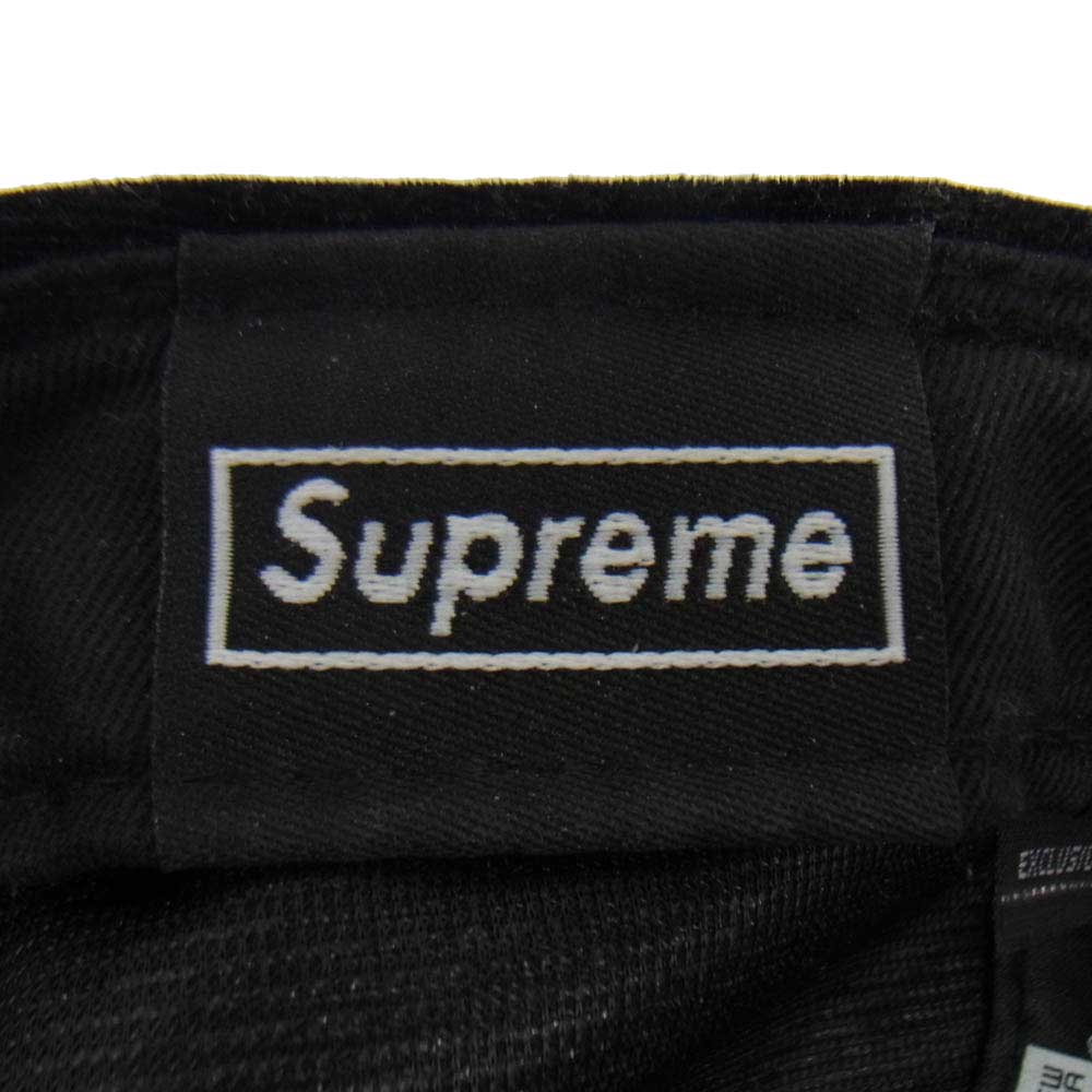 Supreme シュプリーム 22AW Velour Box Logo New Era ベロア ボックス ロゴ ニュー エラ帽子 キャップ ブラック系【中古】