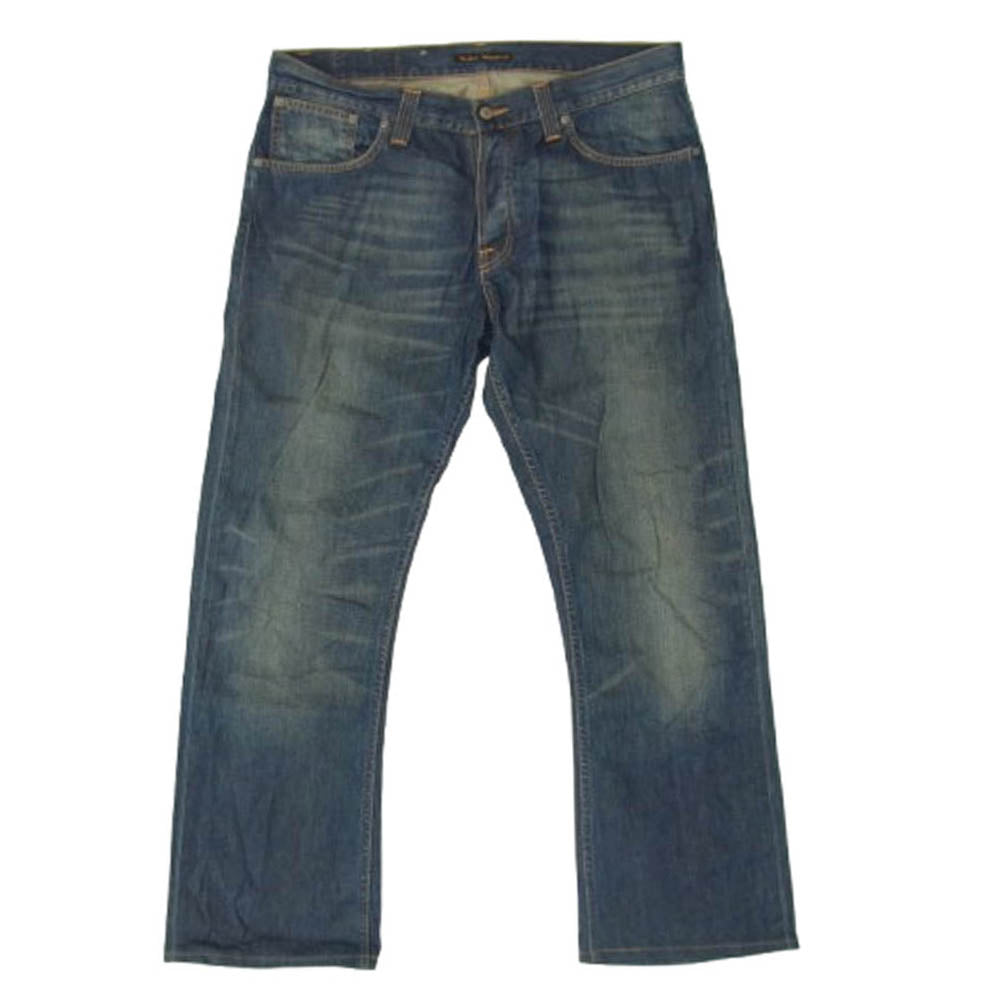 Nudie Jeans ヌーディージーンズ ワイド ストレート デニム パンツ インディゴブルー系 W36/L34【中古】