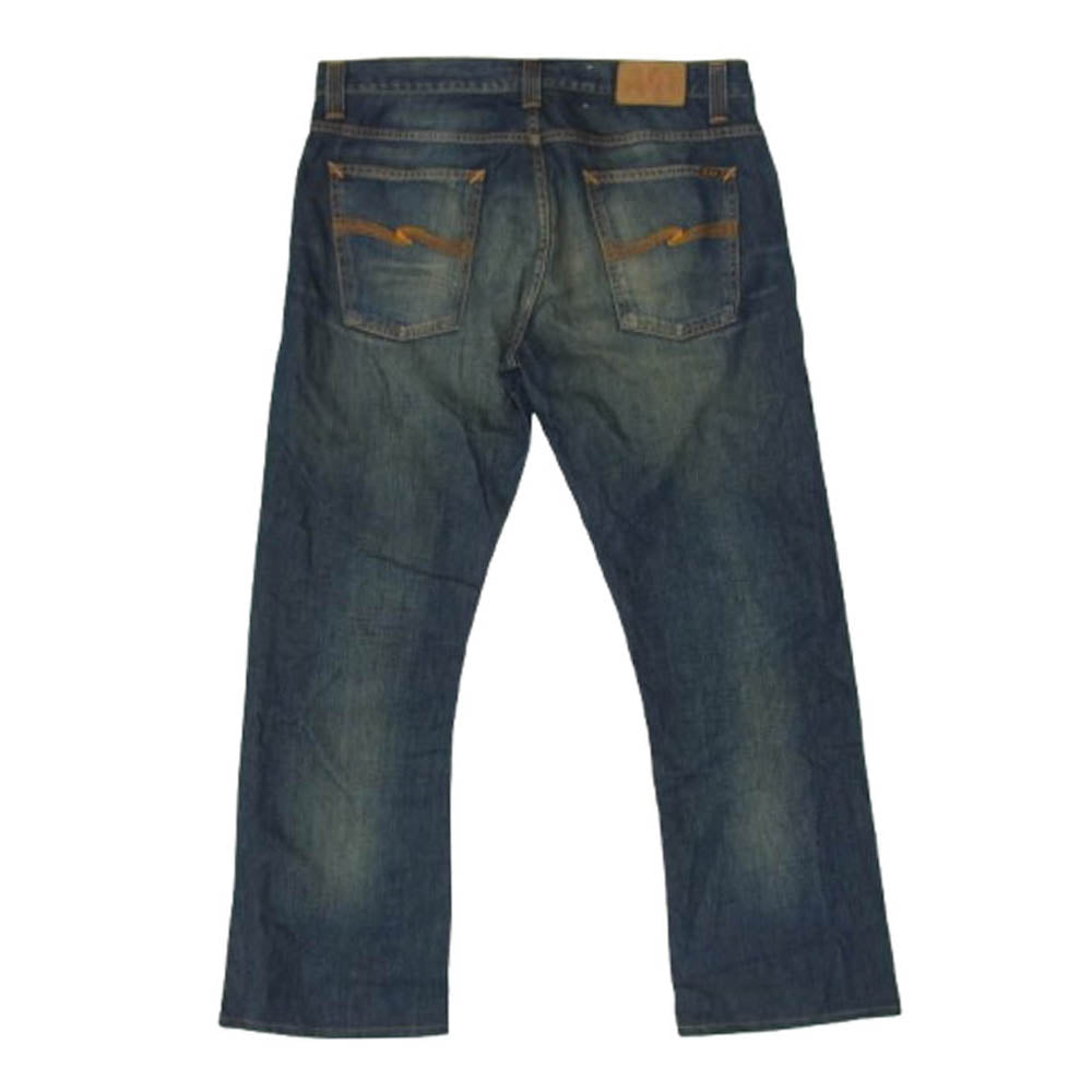 Nudie Jeans ヌーディージーンズ ワイド ストレート デニム パンツ インディゴブルー系 W36/L34【中古】