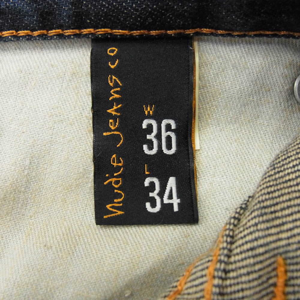 Nudie Jeans ヌーディージーンズ ワイド ストレート デニム パンツ インディゴブルー系 W36/L34【中古】