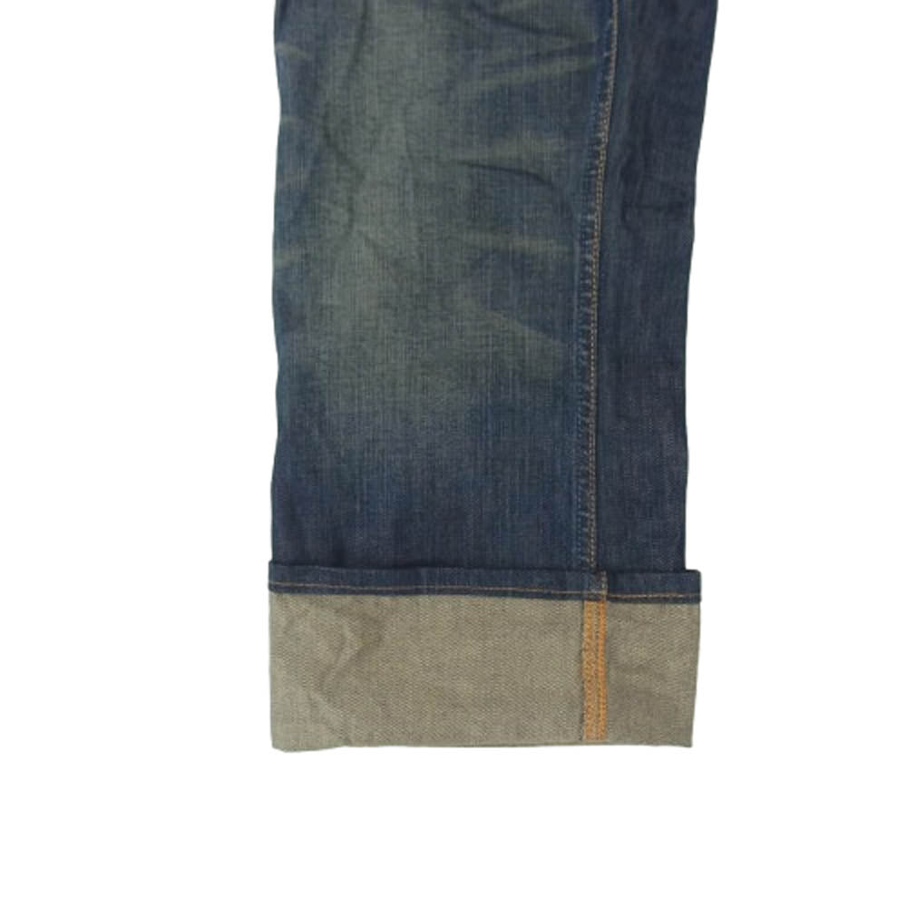 Nudie Jeans ヌーディージーンズ ワイド ストレート デニム パンツ インディゴブルー系 W36/L34【中古】